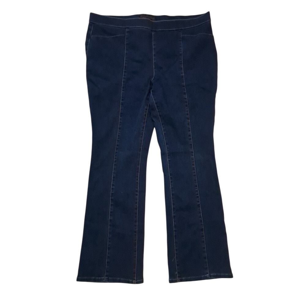 Dark Blue Stretch Denim Jeans Plus Size XXXL Straight Leg Work Festival Travel